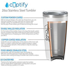 Joyful Merry Blessed Christmas Mistletoe on White Holiday 20oz Tumbler