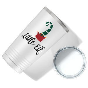 Little Elf on White Christmas 20oz Tumbler