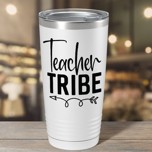 Teacher Tribe on White 20oz Tumbler