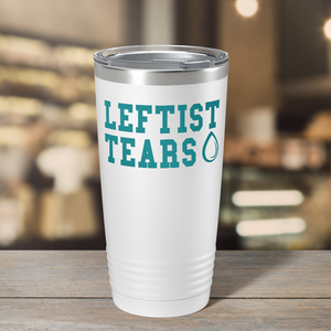 Leftist Tears on White 20 oz Stainless Steel Tumbler