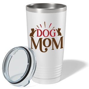 Dog Mom on White 20oz Tumbler