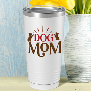Dog Mom on White 20oz Tumbler