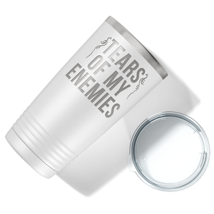 Tears of my Enemies on White 20 oz Stainless Steel Ringneck Tumbler