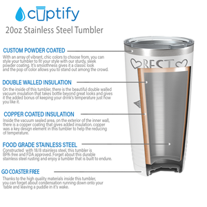 Best Gigi Ever on White 20 oz Stainless Steel Ringneck Tumbler