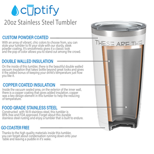 These are Tears of my Staff on White 20 oz Stainless Steel Ringneck Tumbler