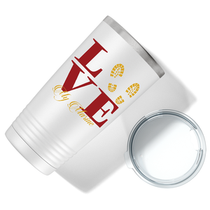 Marine Love on White 20 oz Stainless Steel Tumbler