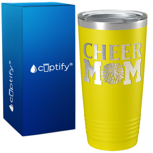 Cheer Mom Pom Pom on 20oz Tumbler