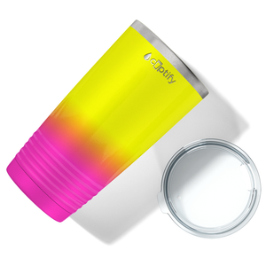 Yellow Pink Ombre 20oz Tumbler