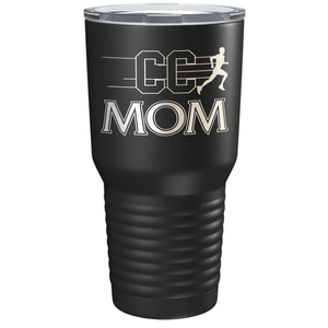 Cross Country Mom Laser Engraved on Stainless Steel Cross Country Tumbler