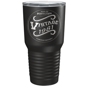 1981 Aged to Perfection Vintage 40th on Stainless Steel Tumbler