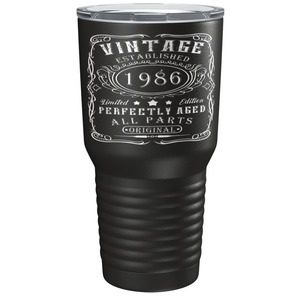 1986 Vintage Perfectly Aged 35th on Stainless Steel Tumbler
