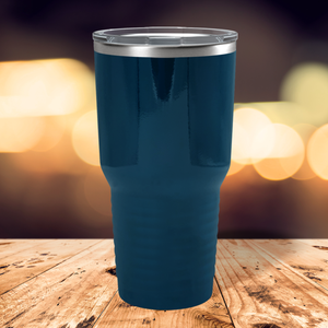 Custom Laser Engraved 30oz Blue Sea Gloss Stainless Steel Tumbler