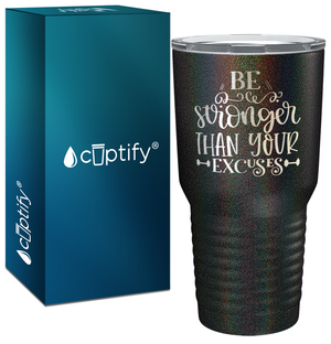 Be Stronger Laser Engraved on Stainless Steel Motivational Tumbler