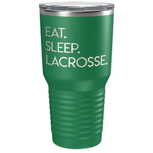 Eat Sleep Lacrosse Laser Engraved on Stainless Steel Lacrosse Tumbler