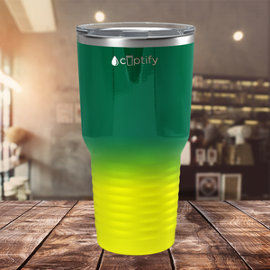 Green Yellow Ombre 30oz Stainless Steel Tumbler