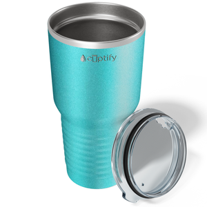 Seafoam Glitter 30oz Stainless Steel Tumbler