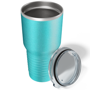 Custom Laser Engraved 30oz Seafoam Glitter Stainless Steel Tumbler