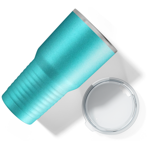 Custom Laser Engraved 30oz Seafoam Glitter Stainless Steel Tumbler