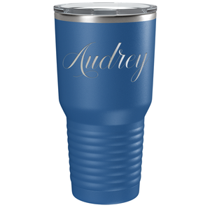 Cuptify Personalized on Blue 30 oz Stainless Steel Ringneck Tumbler