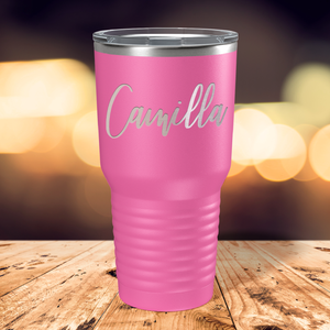 Cuptify Personalized on Pink 30 oz Stainless Steel Ringneck Tumbler