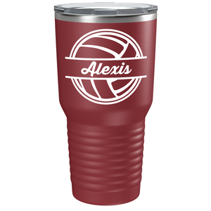 Personalized Volleyball on Stainless Steel Volleyball Tumbler