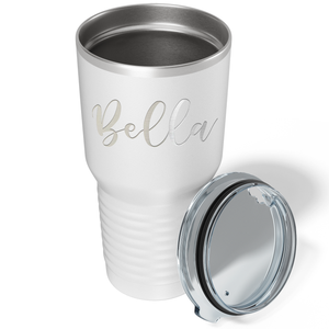 Cuptify Personalized on White 30 oz Stainless Steel Ringneck Tumbler