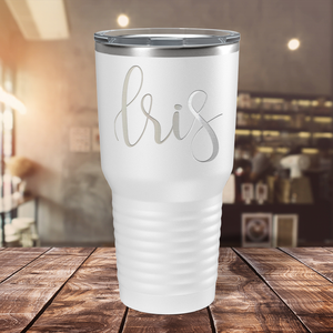 Cuptify Personalized on White 30 oz Stainless Steel Ringneck Tumbler