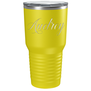 Cuptify Personalized on Yellow 30 oz Stainless Steel Ringneck Tumbler