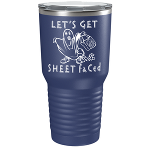 Let's Get Sheet Faced on Stainless Steel Halloween Tumbler
