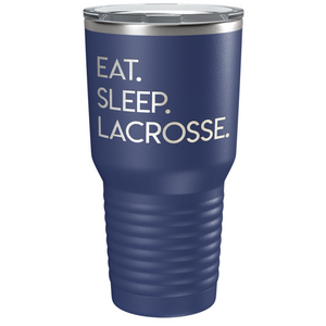 Eat Sleep Lacrosse Laser Engraved on Stainless Steel Lacrosse Tumbler