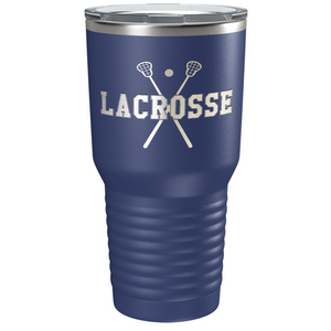 Lacrosse Sticks Laser Engraved on Stainless Steel Lacrosse Tumbler