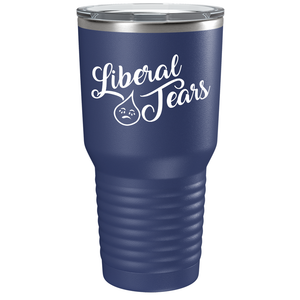 Liberal Tears Crying on Navy Blue 30 oz Stainless Steel Tumbler