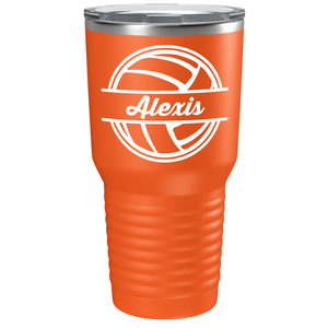 Personalized Volleyball on Stainless Steel Volleyball Tumbler