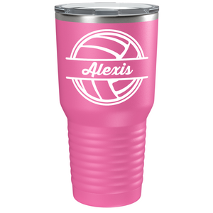 Personalized Volleyball on Stainless Steel Volleyball Tumbler