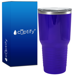 Custom Laser Engraved 30oz Purple Gloss Stainless Steel Tumbler