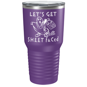 Let's Get Sheet Faced on Stainless Steel Halloween Tumbler