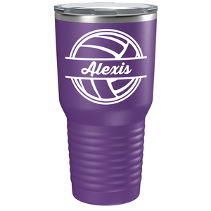 Personalized Volleyball on Stainless Steel Volleyball Tumbler