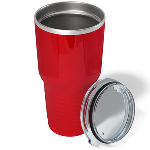 Custom Laser Engraved 30oz Red Gloss Stainless Steel Tumbler