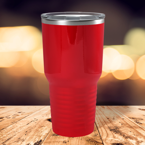 Custom Laser Engraved 30oz Red Gloss Stainless Steel Tumbler