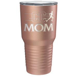 Cross Country Mom Laser Engraved on Stainless Steel Cross Country Tumbler