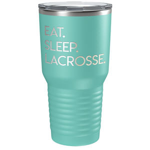 Eat Sleep Lacrosse Laser Engraved on Stainless Steel Lacrosse Tumbler