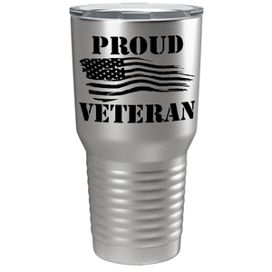 Proud Veteran on Stainless 30 oz Stainless Steel Tumbler