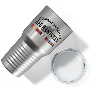 Combat Veteran Afghanistan on Stainless 30 oz Stainless Steel Tumbler