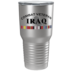 Combat Veteran Iraq on Stainless 30 oz Stainless Steel Tumbler