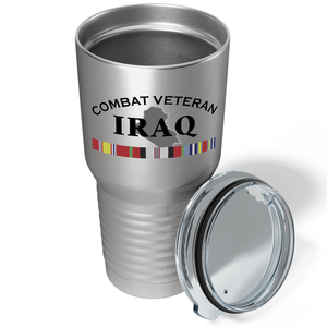 Combat Veteran Iraq on Stainless 30 oz Stainless Steel Tumbler
