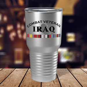 Combat Veteran Iraq on Stainless 30 oz Stainless Steel Tumbler