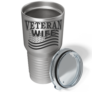 Veteran Wife on Stainless 30 oz Stainless Steel Tumbler