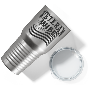 Veteran Wife on Stainless 30 oz Stainless Steel Tumbler