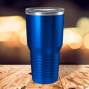 Custom Laser Engraved 30oz Blue Translucent Stainless Steel Tumbler