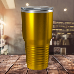 Custom Laser Engraved 30oz Gold Translucent Stainless Steel Tumbler
